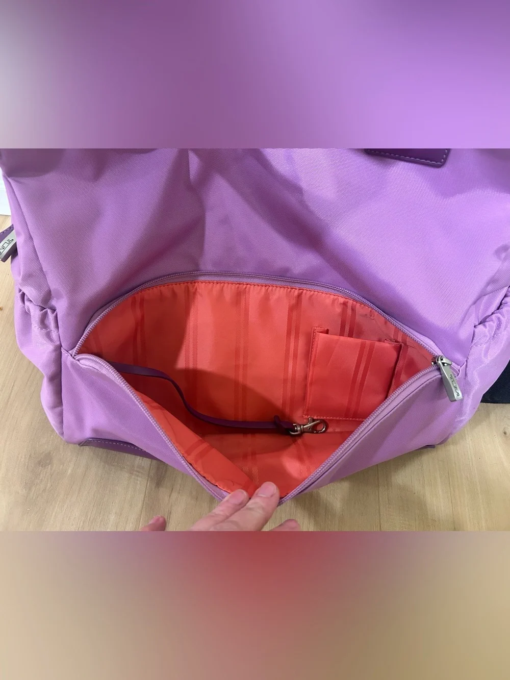 TUMI Lavender Purple Shoulder Baby Diaper Bag - Picture 6 of 14